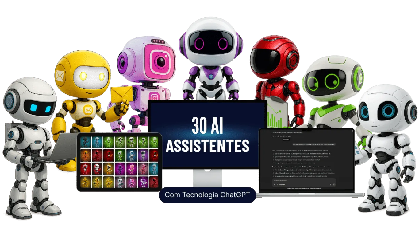 Illustrazione con vari assistenti virtuali IA