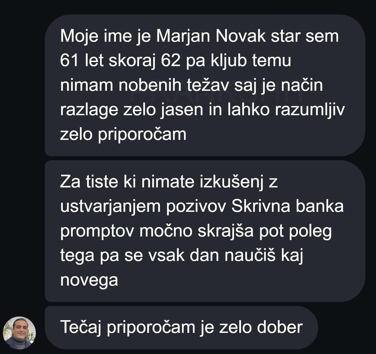 Mnenje 1 o Skrivni banki promptov