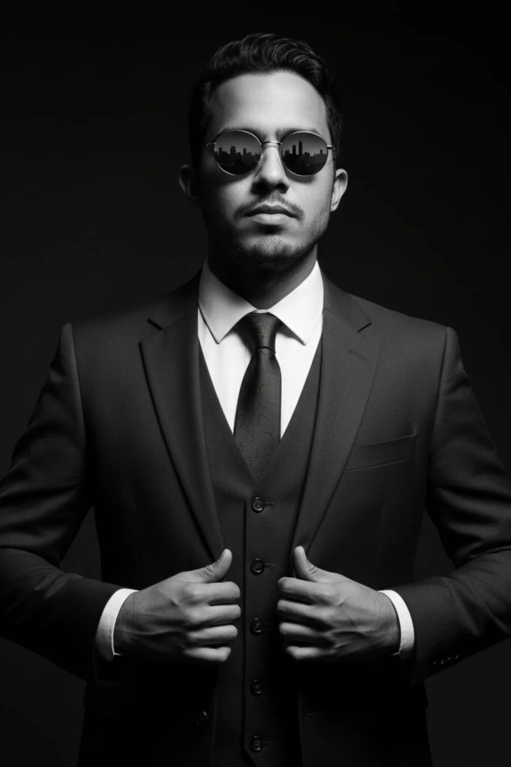 Kırmızı spor araba önünde poz veren kırmızı elbiseli kadın