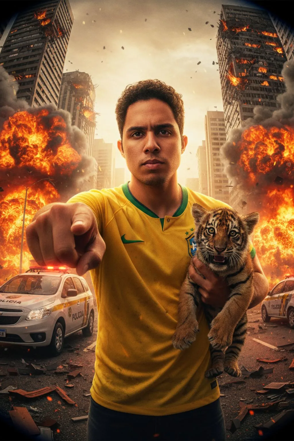 Neon ışıklar altında moda fotoğrafı