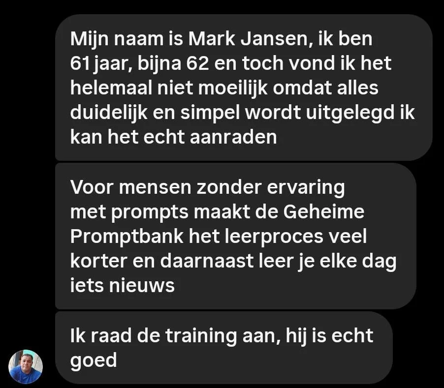 Testimonio 1 de Banco Secreto de Prompts