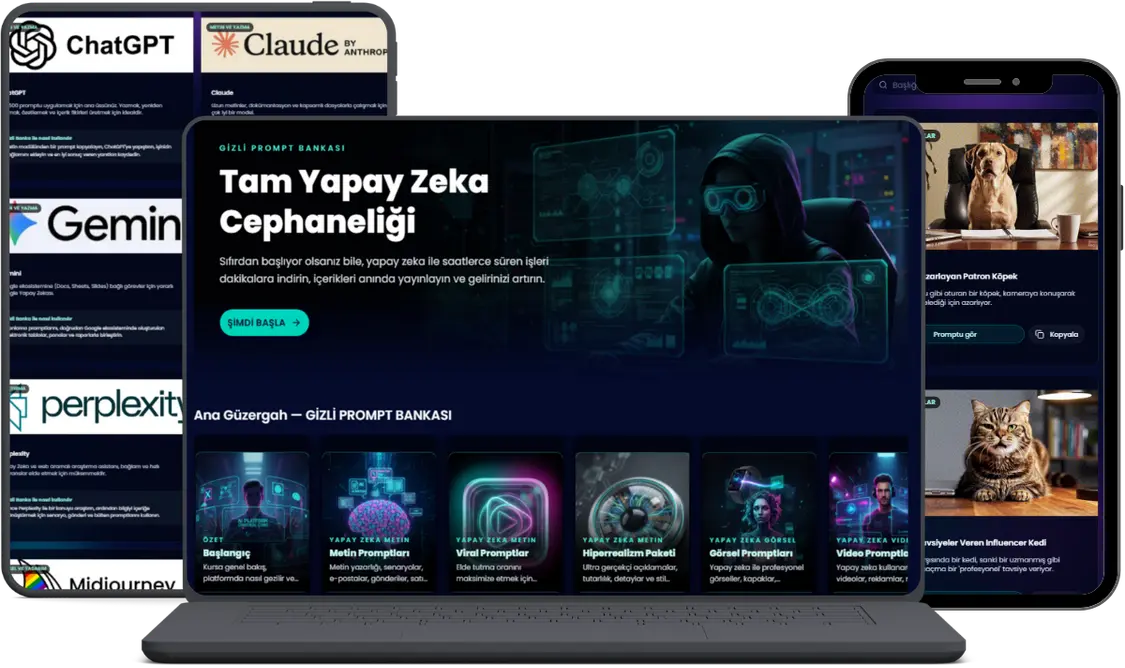 Ekranda Gizli Prompt Bankası maketi